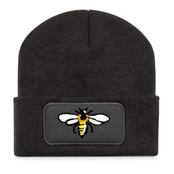 bee - Recycled Patch Beanie - dark grey - Front