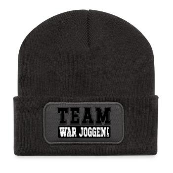 TEAM JOGGING LAUFMOTIVATION - Recycelte Patch Beanie - Dunkelgrau - Vorne