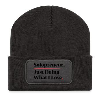 Solopreneur: Einfach das tun, was ich liebe [Schwarz] - Recycelte Patch Beanie - Dunkelgrau - Vorne