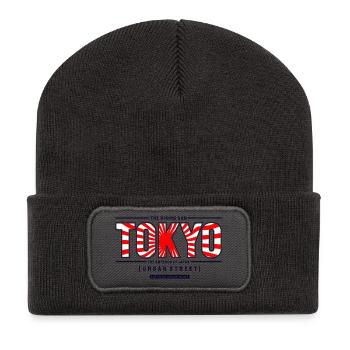 Tokyo City-style sunrise - Recycled Patch Beanie - dark grey - Front