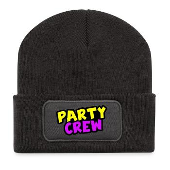 Équipe de fête - Beanie recyclé à patch - charbon - Devant