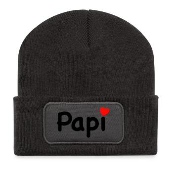 Daddy Father's Day Dad Geschnekidee - Recycled Patch Beanie - dark grey - Front