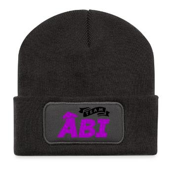 team_abi- - Recycelte Patch Beanie - Dunkelgrau - Vorne