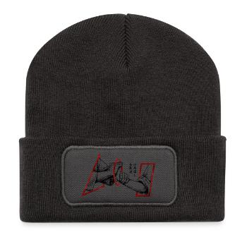 Aikido Technique Kotegaeshi Wrist Lock Budo - Recycled Patch Beanie - dark grey - Front