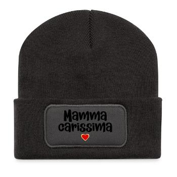 Mamma Carissima, Italia - Recycled Patch Beanie - dark grey - Front