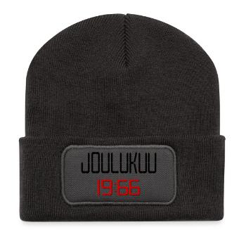 Finnland, Geburtstag im Dezember 1966 - Recycelte Patch Beanie - Dunkelgrau - Vorne