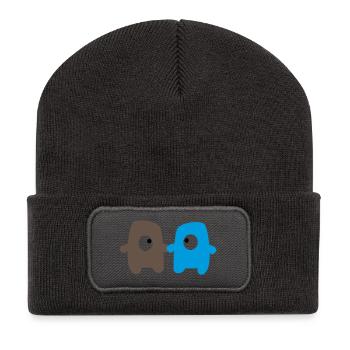 Monsters in love - Beanie recyclé à patch - charbon - Devant