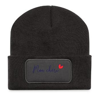 FÊTE DES PÈRES. BONNE FÊTE PAPA. PAPA. BONNE FÊTE - Beanie recyclé à patch - charbon - Devant
