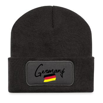 germany - Beanie recyclé à patch - charbon - Devant