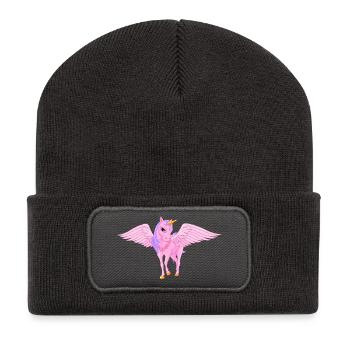 licorne - Beanie recyclé à patch - charbon - Devant