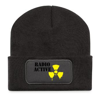 radioactif - Beanie recyclé à patch - charbon - Devant