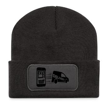 Achats en ligne et livraison de voiture - Beanie recyclé à patch - charbon - Devant