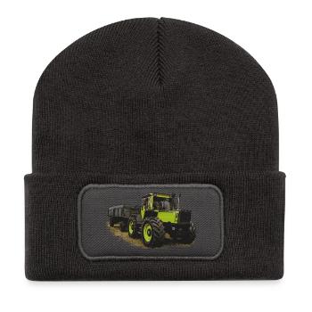 MB trac 1600 turbo avec remorque - Beanie recyclé à patch - charbon - Devant