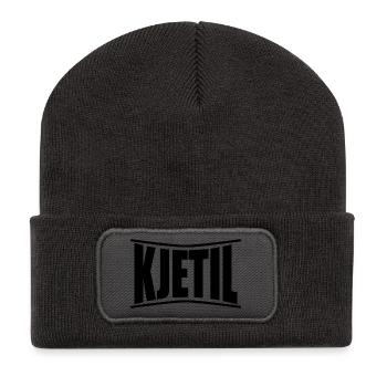 nom du t-shirt Kjetil idée cadeau t-shirt - Beanie recyclé à patch - charbon - Devant