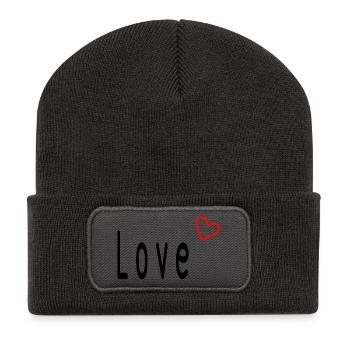 CHRISTMAS. MERRY CHRISTMAS. MERRY CHRISTMAS. NEW YEAR’S DAY - Recycled Patch Beanie - dark grey - Front