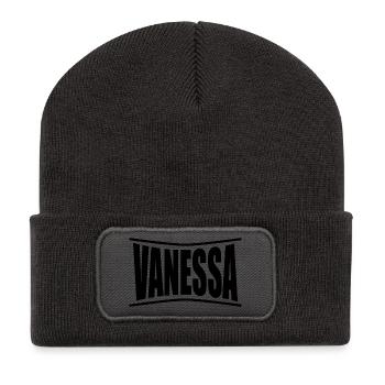 Vanessa t-shirt t-shirt gift idea - Recycled Patch Beanie - dark grey - Front