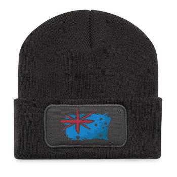 Australien Flagge Illustration Kunst Zeichen icon - Recycelte Patch Beanie - Dunkelgrau - Vorne