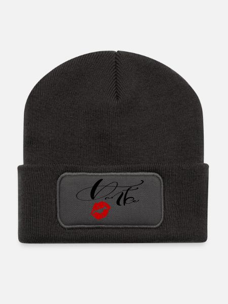 Danke - Recycelte Patch Beanie - Dunkelgrau