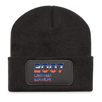 Retro 2007 Limited Edition Design - Recycled Patch Beanie - dark grey - Front