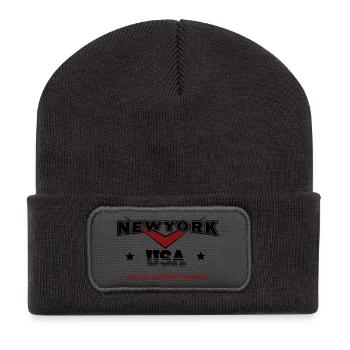 New York USA Quote Design for New York Enthusiasts - Recycled Patch Beanie - dark grey - Front