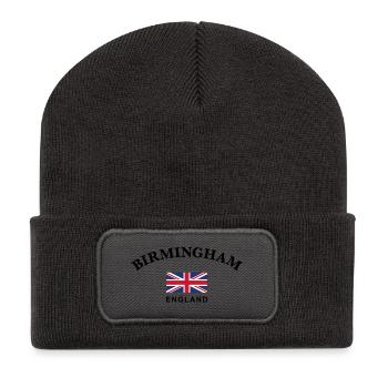 Birmingham, England - Recycelte Patch Beanie - Dunkelgrau - Vorne