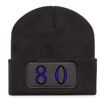 80. 80 JAHRE. 80. JUBILÄUM. 80-JAHRES-JUBILÄUM. - Recycelte Patch Beanie - Dunkelgrau - Vorne