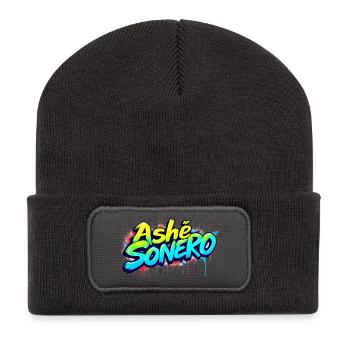Ashe Sonero Graffiti Rainbow - Recycled Patch Beanie - dark grey - Front