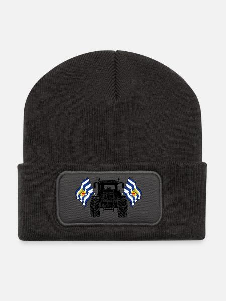 Zeeland_Tractor_Pride - Recycelte Patch Beanie - Dunkelgrau