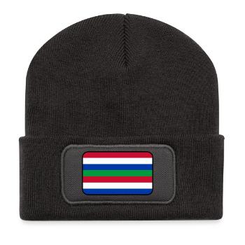 Logo du drapeau Schier – Island Wear - Beanie recyclé à patch - charbon - Devant