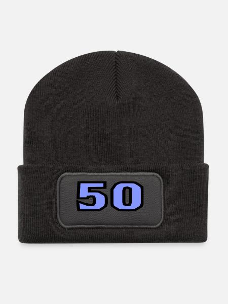 50. 50 JAHRE. 50-JÄHRIGES JUBILÄUM. 50-JÄHRIGES JUBILÄUM. - Recycelte Patch Beanie - Dunkelgrau