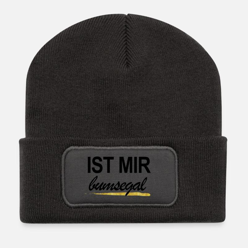 Bumsegal - Recycelte Patch Beanie - Dunkelgrau
