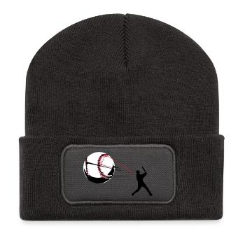 Baseball - Recycelte Patch Beanie - Dunkelgrau - Vorne