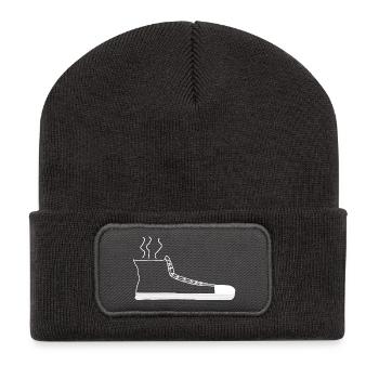 Pots de chaussures cadeau chaussures de sport de mode - Beanie recyclé à patch - charbon - Devant