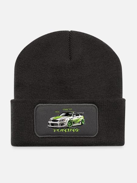 Mein Ding ist Tuning - Recycelte Patch Beanie - Dunkelgrau
