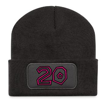 20 - Beanie recyclé à patch - charbon - Devant