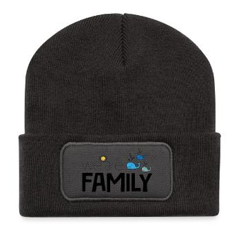 We are Family - Recycelte Patch Beanie - Dunkelgrau - Vorne