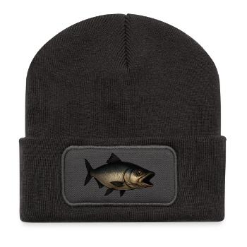 Detailed fish for anglers - Recycled Patch Beanie - dark grey - Front
