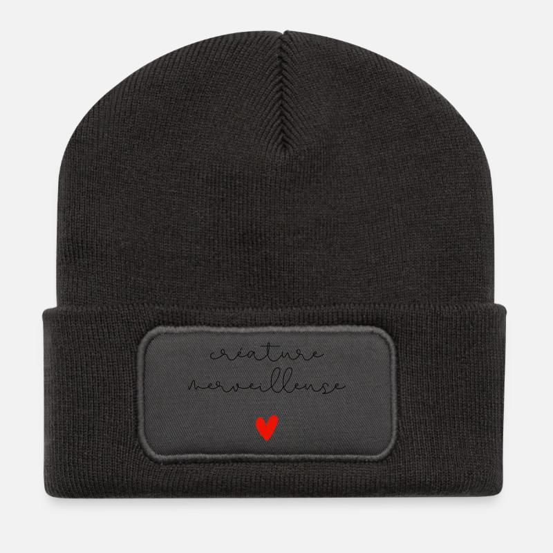 Wonderful Creature - Recycled Patch Beanie - dark grey