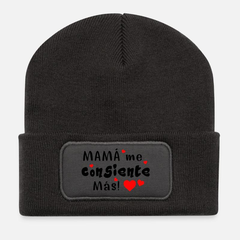Maman me gâte encore plus - Beanie recyclé à patch - charbon