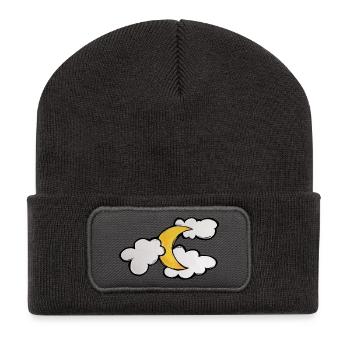 Moonlit Cloud Sketch - Recycled Patch Beanie - dark grey - Front
