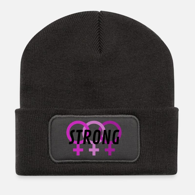 Trio Venus Strong - Recycelte Patch Beanie - Dunkelgrau