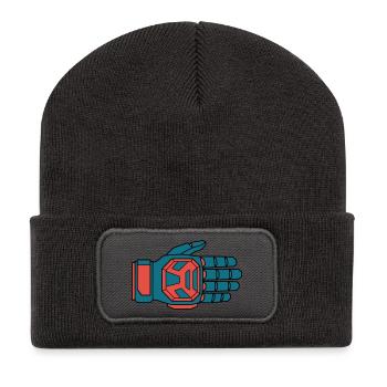 Sicherer Downhill Handschuh BMX - Recycelte Patch Beanie - Dunkelgrau - Vorne