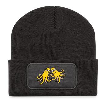 tanzende Kraken - Recycelte Patch Beanie - Dunkelgrau - Vorne