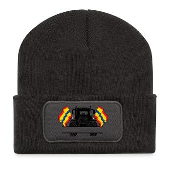 Overijssel_Tractor_Custom_Edition - Recycelte Patch Beanie - Dunkelgrau - Vorne