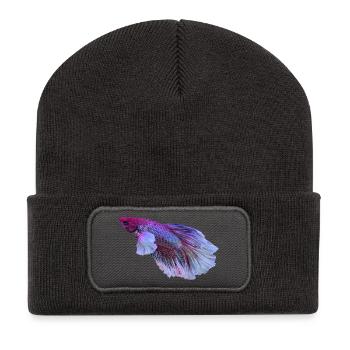 Bunter Betta Traum - Recycelte Patch Beanie - Dunkelgrau - Vorne