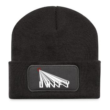 UNIFY People and Earth Japanese Sun Rising - Recycled Patch Beanie - dark grey - Front