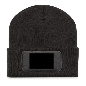 Flagge Deutschland - Recycelte Patch Beanie - Dunkelgrau - Vorne