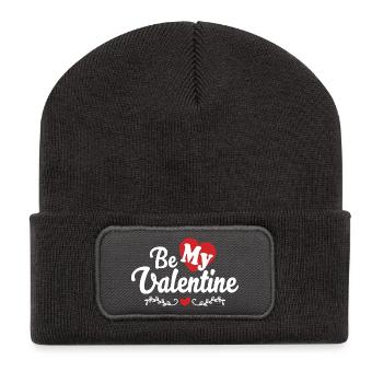 Be My Valentine Valentinstag Geschenk - Beanie recyclé à patch - charbon - Devant