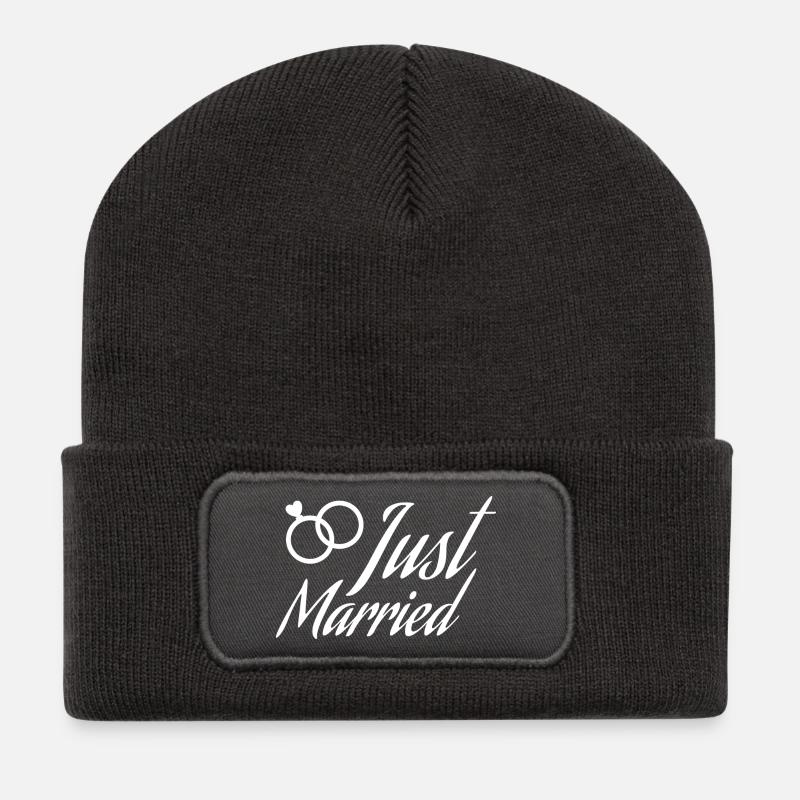 Just Married rings - Recycelte Patch Beanie - Dunkelgrau