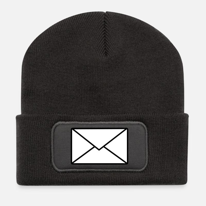 Brief - Recycelte Patch Beanie - Dunkelgrau